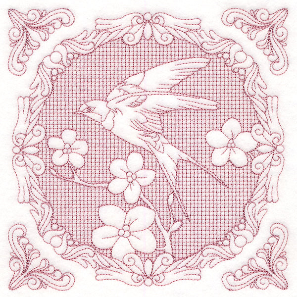 Nature's Cameo - Swallow (Trapunto)