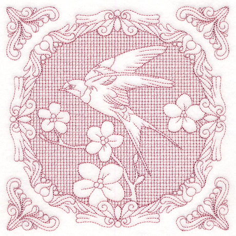 Nature's Cameo - Swallow (Trapunto)