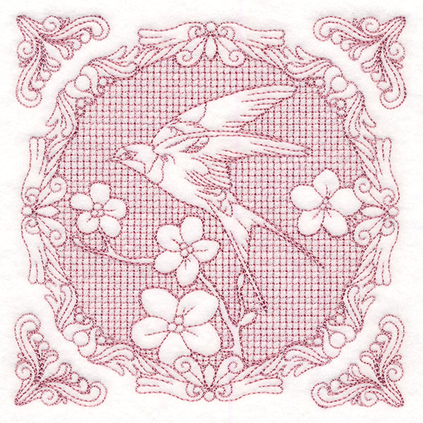 Nature's Cameo - Swallow (Trapunto)