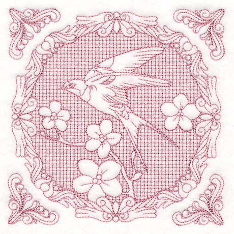 Nature's Cameo - Swallow (Trapunto)