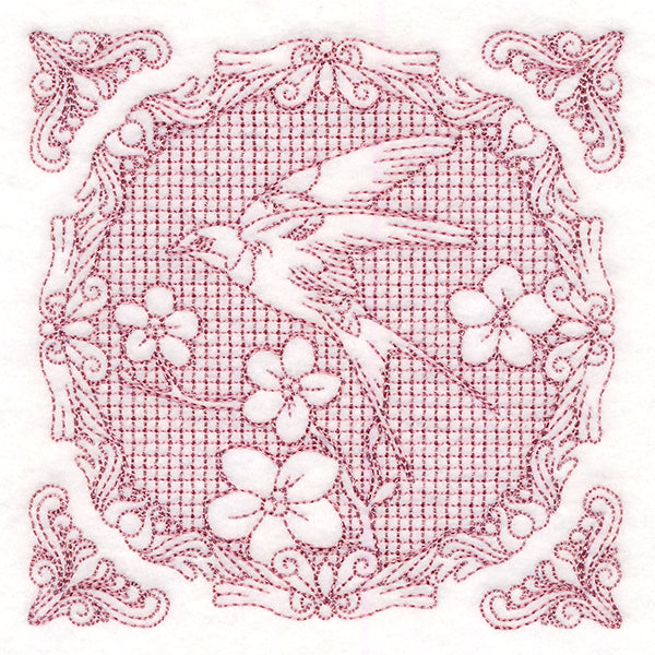 Nature's Cameo - Swallow (Trapunto)