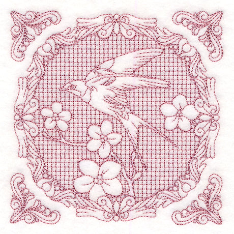 Nature's Cameo - Swallow (Trapunto)