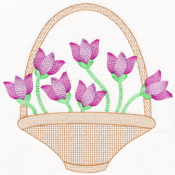 Truly Tulips Flower Basket
