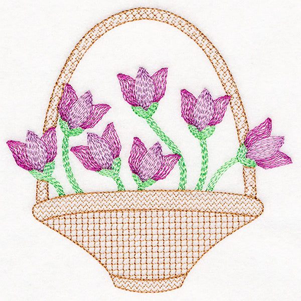 Truly Tulips Flower Basket