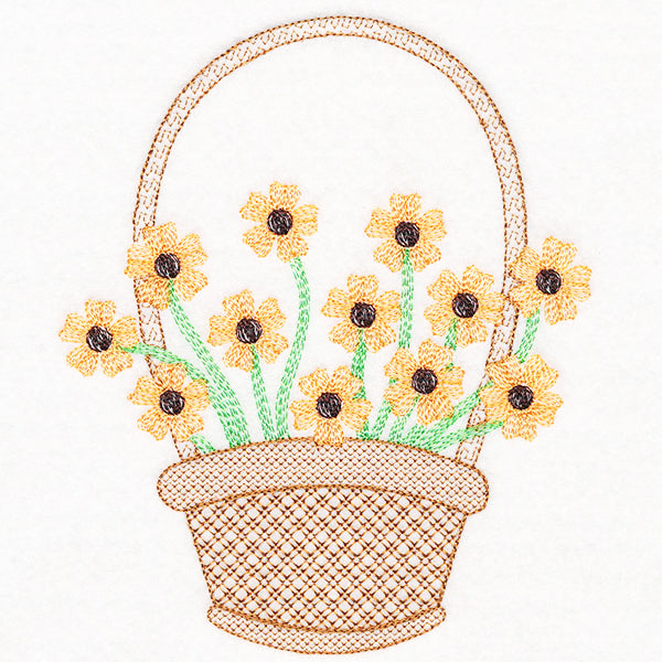 Delightful Black-eyed Susans Flower Basket