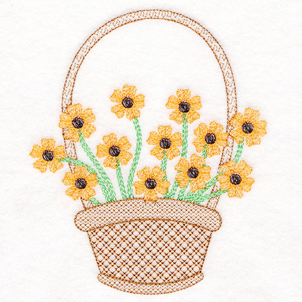 Delightful Black-eyed Susans Flower Basket