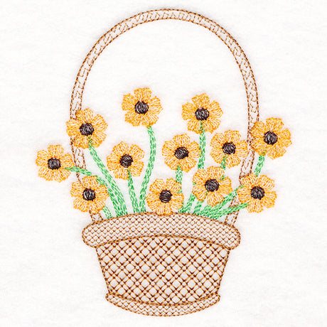 Delightful Black-eyed Susans Flower Basket
