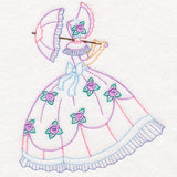 Umbrella Girl with Roses (Vintage)