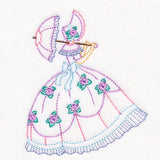 Umbrella Girl with Roses (Vintage)