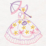 Umbrella Girl with Daisies (Vintage)