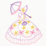 Umbrella Girl with Daisies (Vintage)