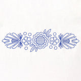 Budding Sunflower Border (Bluework)