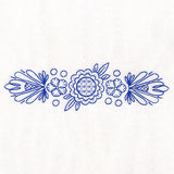 Budding Sunflower Border (Bluework)