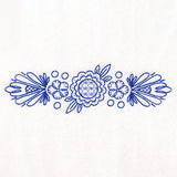 Budding Sunflower Border (Bluework)