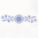 Blooming Dahlia Border (Bluework)