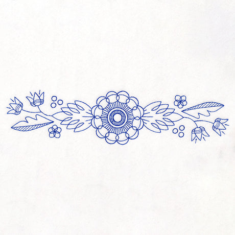 Blooming Dahlia Border (Bluework)