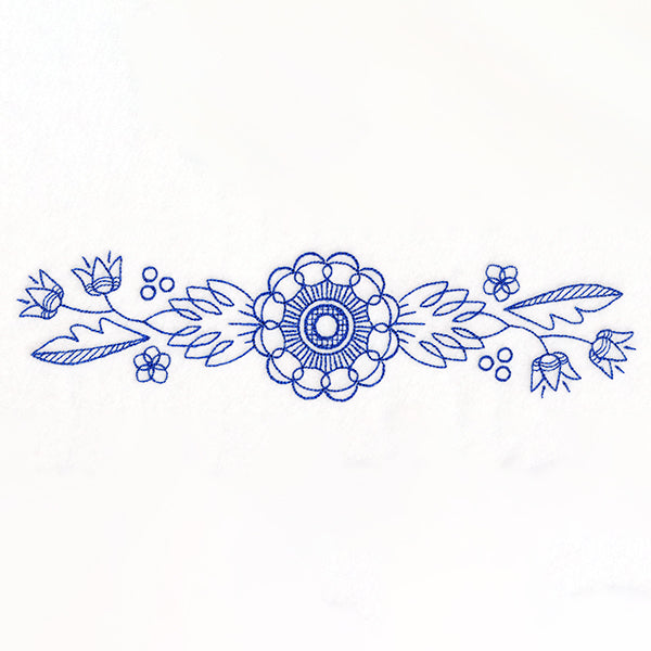 Blooming Dahlia Border (Bluework)