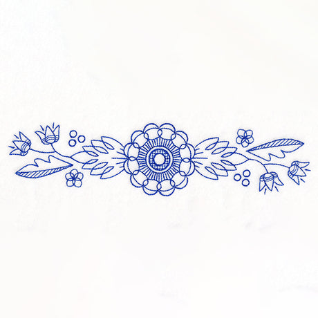 Blooming Dahlia Border (Bluework)
