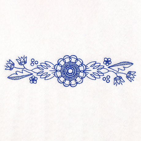 Blooming Dahlia Border (Bluework)