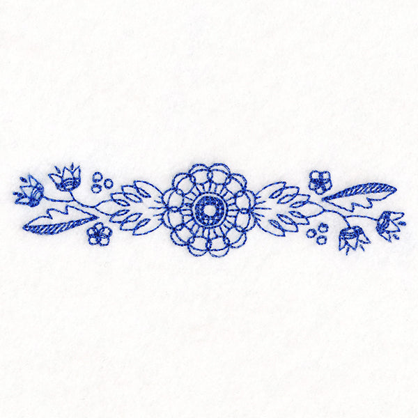 Blooming Dahlia Border (Bluework)