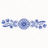 Blooming Dahlia Border (Bluework)