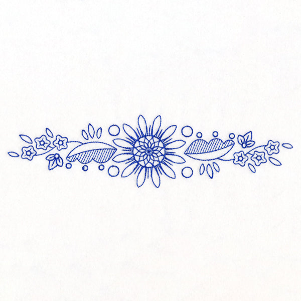 Blossoming Daisy Border (Bluework)