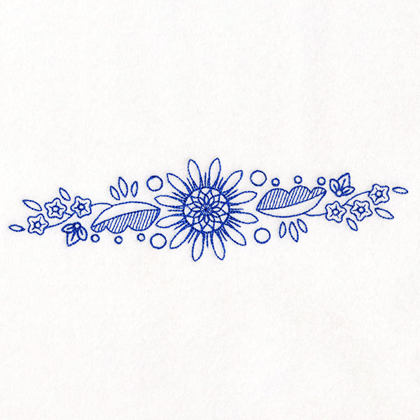 Blossoming Daisy Border (Bluework)