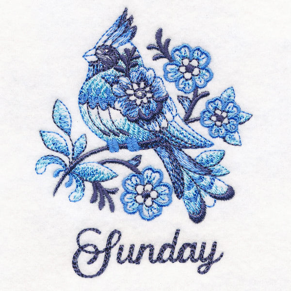 Delft Blue Cardinal on Sunday