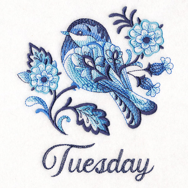 Delft Blue Chickadee on Tuesday