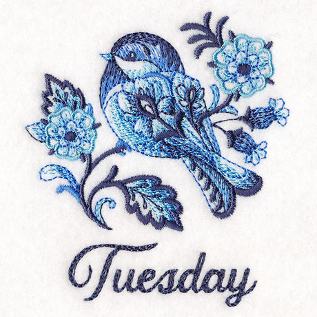 Delft Blue Chickadee on Tuesday