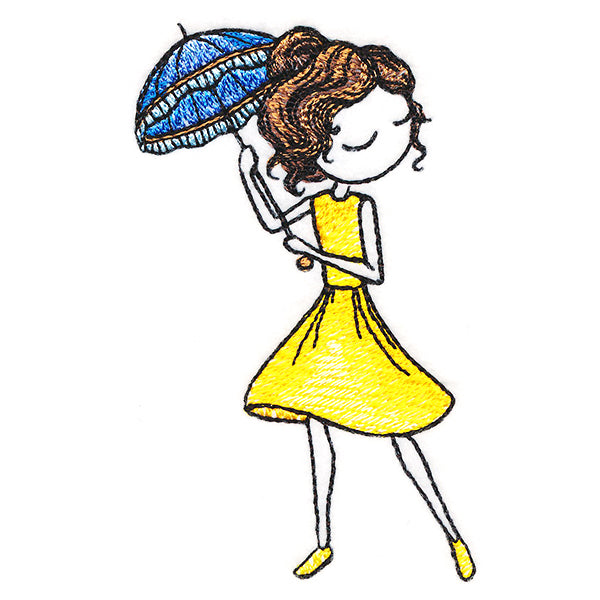 Summer Breeze Beauty with Parasol