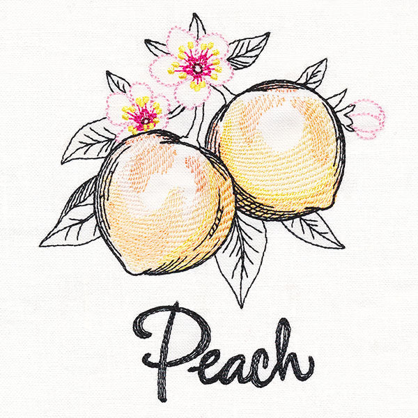 Botanical Fruits & Flowers - Peaches
