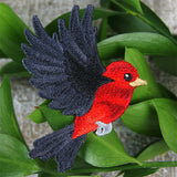 Free-Flying Scarlet Tanager (In-the-Hoop)