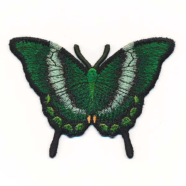 m*n様 HELLOS　Butterfly TARP Chacoal green Free-Flying Emerald Swallowtail Butterfly (In-the-Hoop