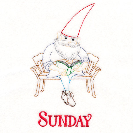 Reading Gnome on Sunday (Vintage)