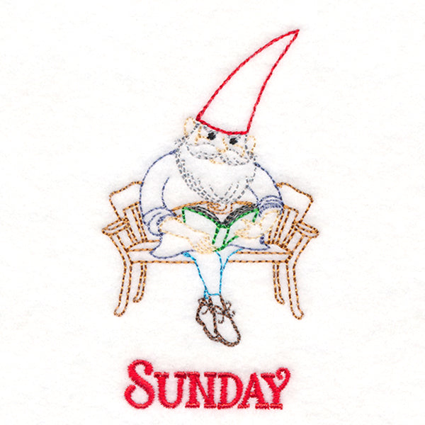 Reading Gnome on Sunday (Vintage)