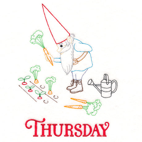 Vegetable Gardening Gnome on Thursday (Vintage)