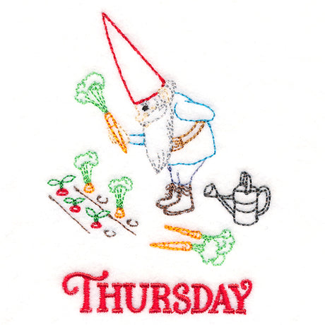Vegetable Gardening Gnome on Thursday (Vintage)