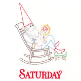 Embroidering Gnome on Saturday (Vintage)