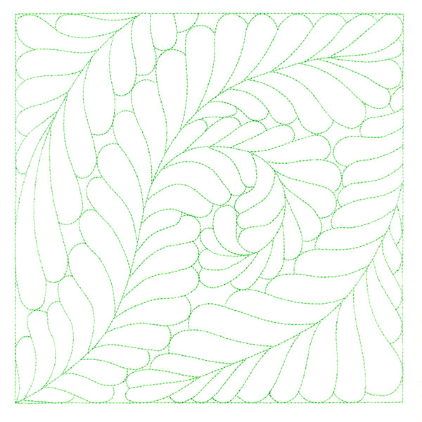 Feather Quilting Square 1 (Double Run)