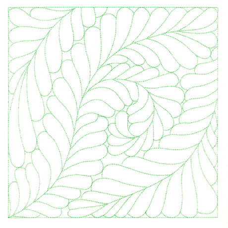 Feather Quilting Square 1 (Double Run)
