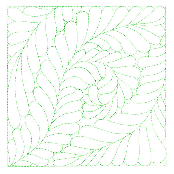 Feather Quilting Square 1 (Double Run)