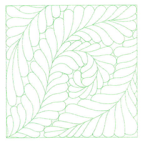 Feather Quilting Square 1 (Double Run)