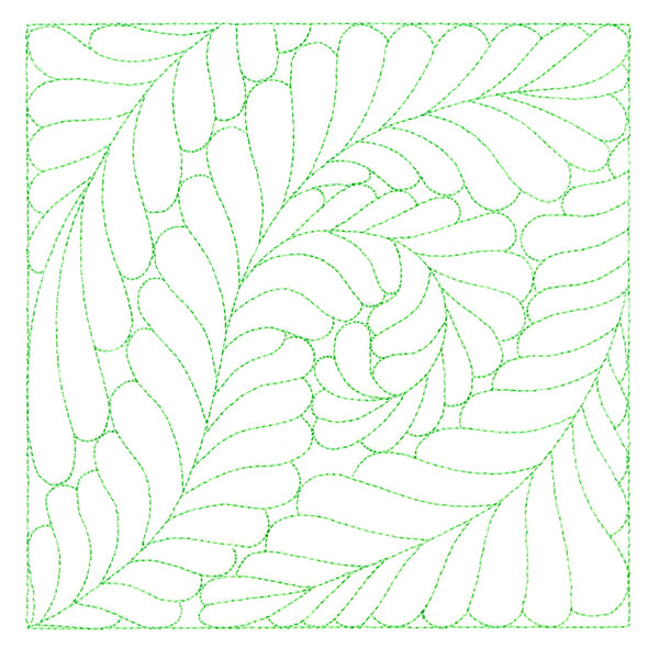 Feather Quilting Square 1 (Double Run)