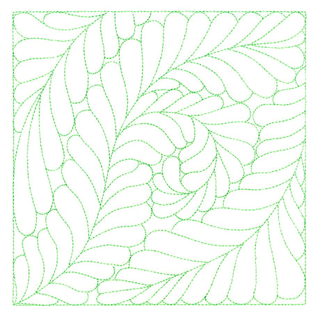 Feather Quilting Square 1 (Double Run)