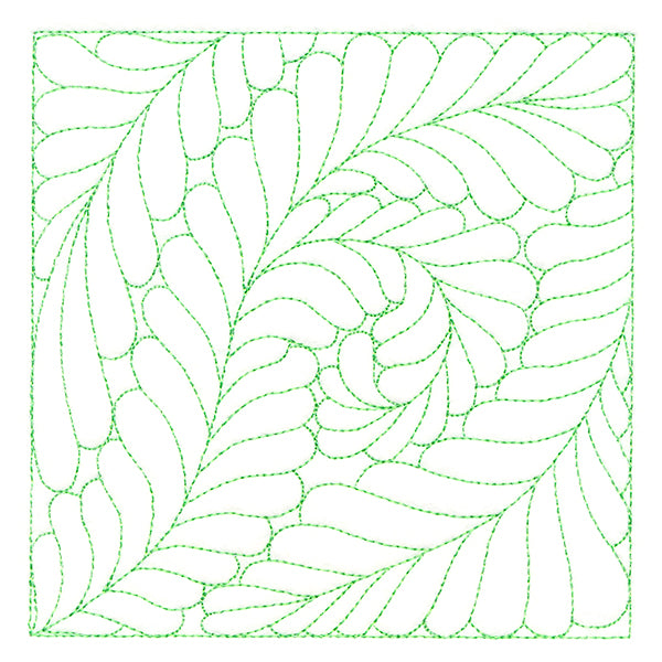 Feather Quilting Square 1 (Double Run)