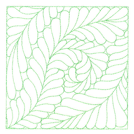 Feather Quilting Square 1 (Double Run)