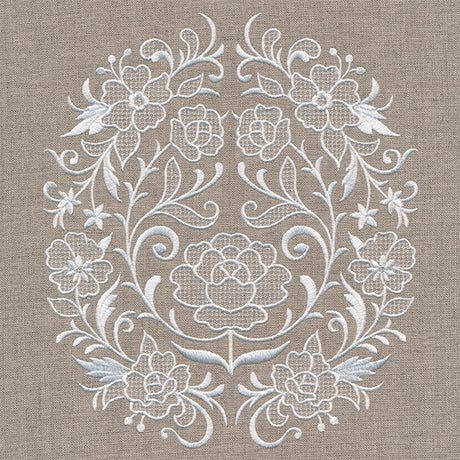 Exquisite Floral Feature (Whitework)