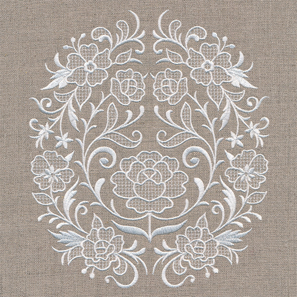 Exquisite Floral Feature (Whitework)