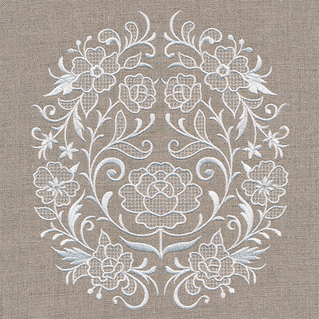 Exquisite Floral Feature (Whitework)